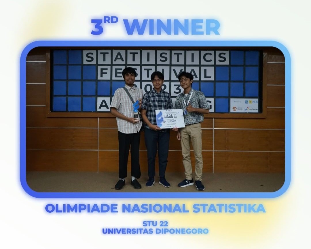 Statistika UNDIP Juara 3 ONS Statistics Festival 2023